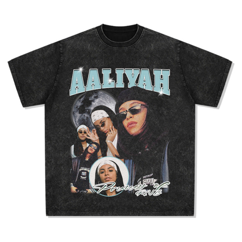 Aaliyah Vintage Wash Tee