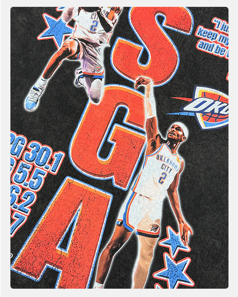 Shai Gilgeous Alexander SGA Vintage Wash Long Sleeve Shirt