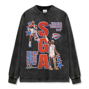 Shai Gilgeous Alexander SGA Vintage Wash Long Sleeve Shirt