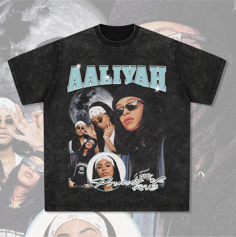 Aaliyah Vintage Wash Tee