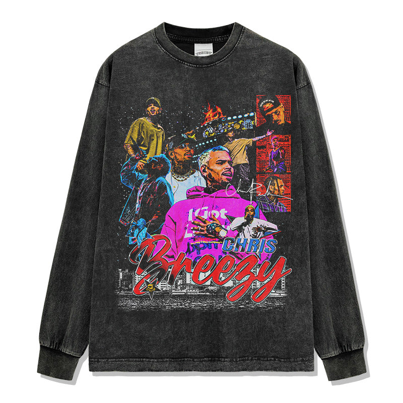 Chris Brown 2.1 Vintage Wash Long Sleeve Shirt