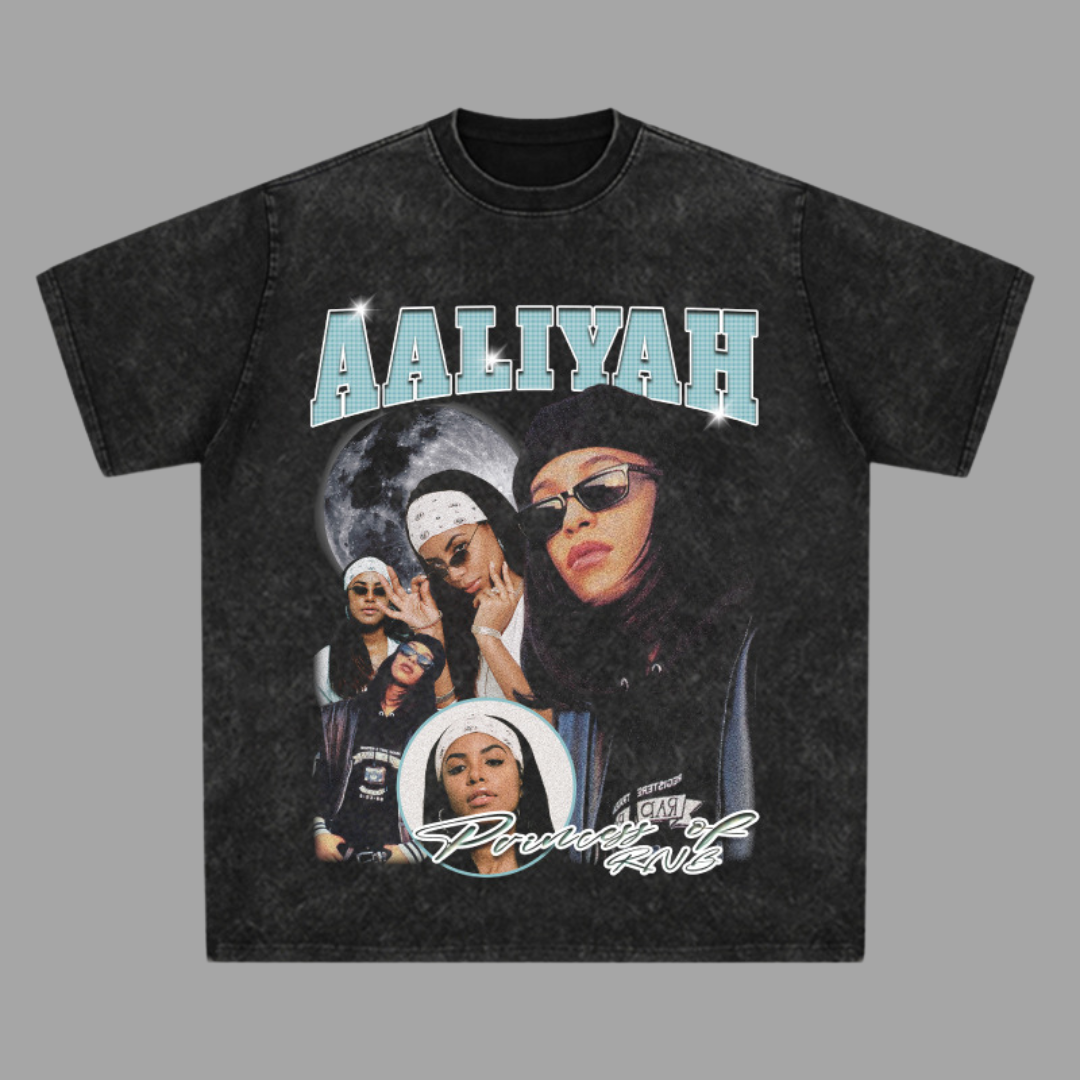 Aaliyah Vintage Wash Tee