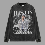 Justin Bieber Vintage Wash Long Sleeve Shirt